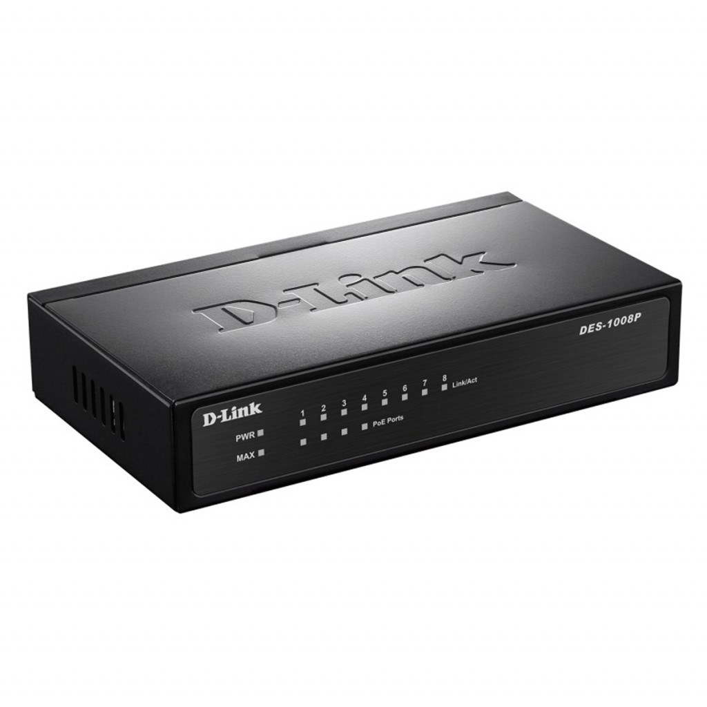 سوئیچ شبکه 8 پورت با 4 پورت PoE دی لینک مدل DES-1008P